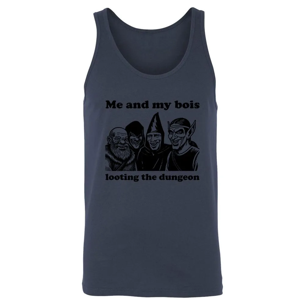 Me and my bois looting the dungeon Unisex Jersey Tank - Navy - 8
