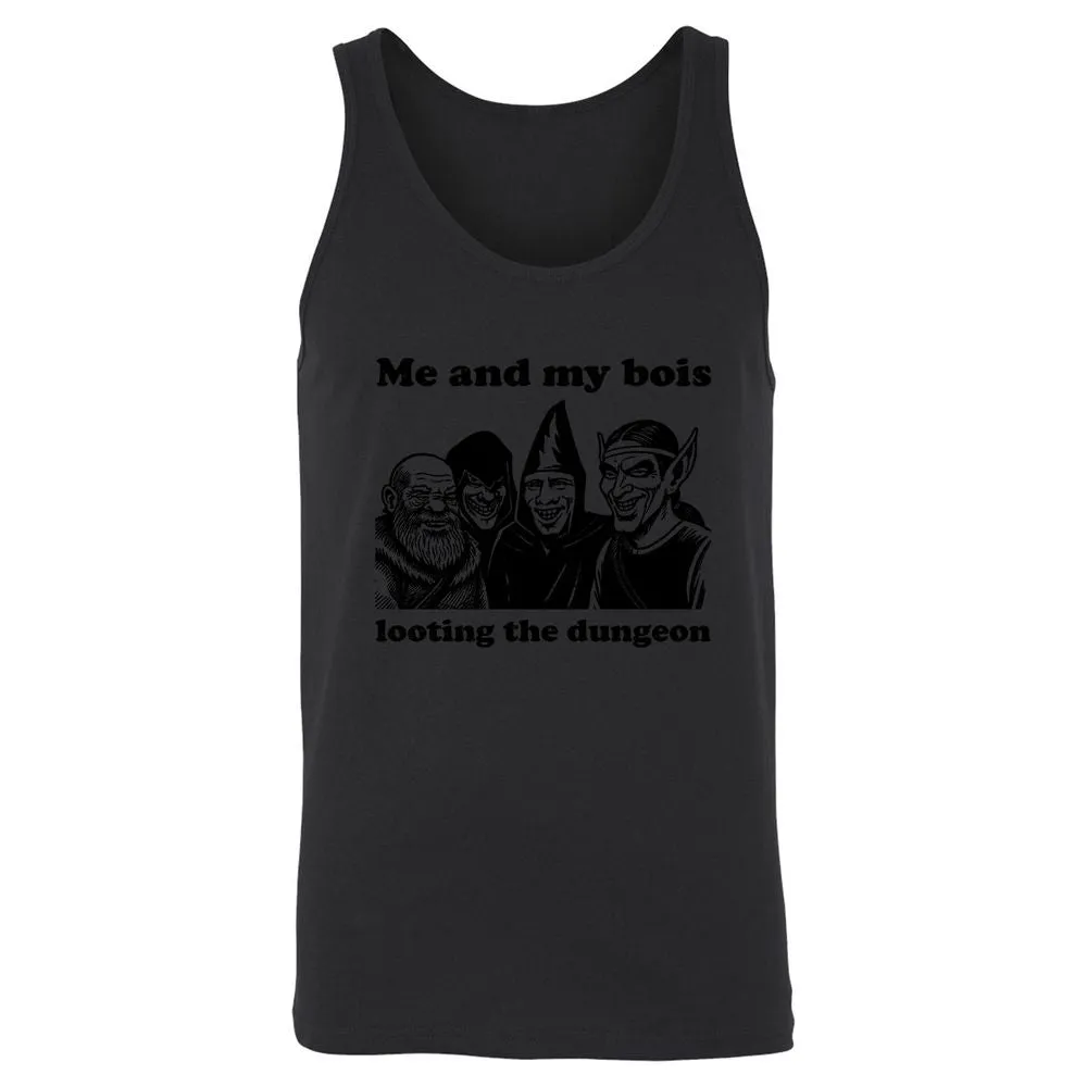 Me and my bois looting the dungeon Unisex Jersey Tank - Black - 14