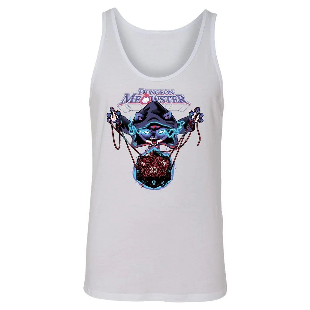 Dungeon Meowster Unisex Jersey Tank - White - 14
