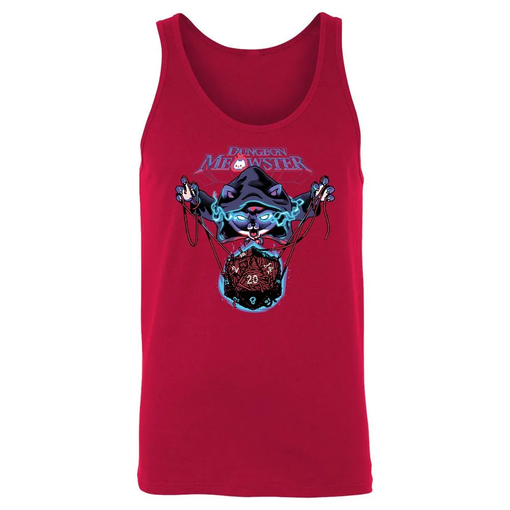 Dungeon Meowster Unisex Jersey Tank - Red - 11