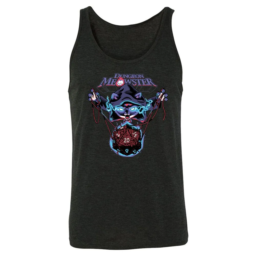 Dungeon Meowster Unisex Jersey Tank - Charcoal Black Triblend - 5