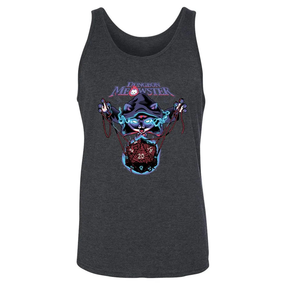 Dungeon Meowster Unisex Jersey Tank - Dark Grey Heather - 6