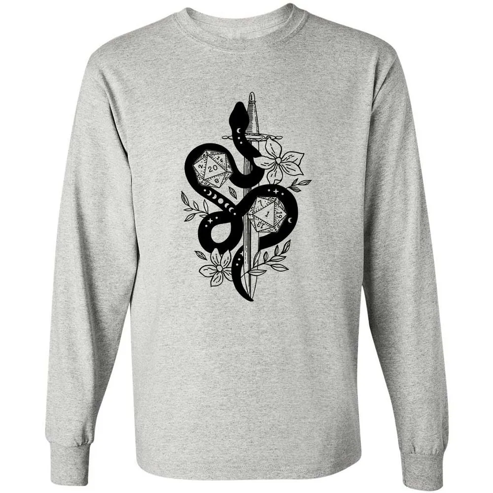 D20 Snake and Sword - Ash - 5