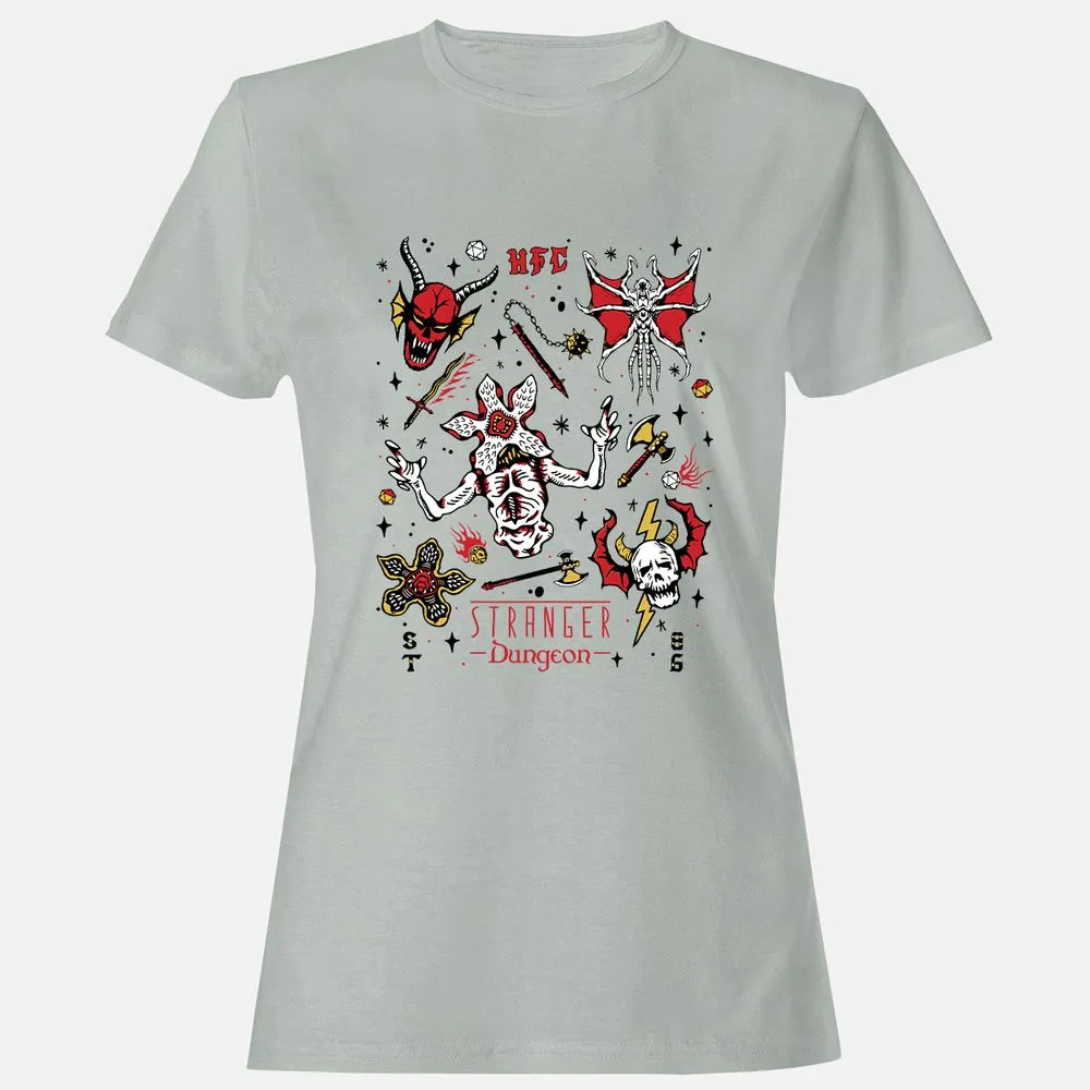 STRANGER DUNGEON Women's T-Shirt - Ash - 2