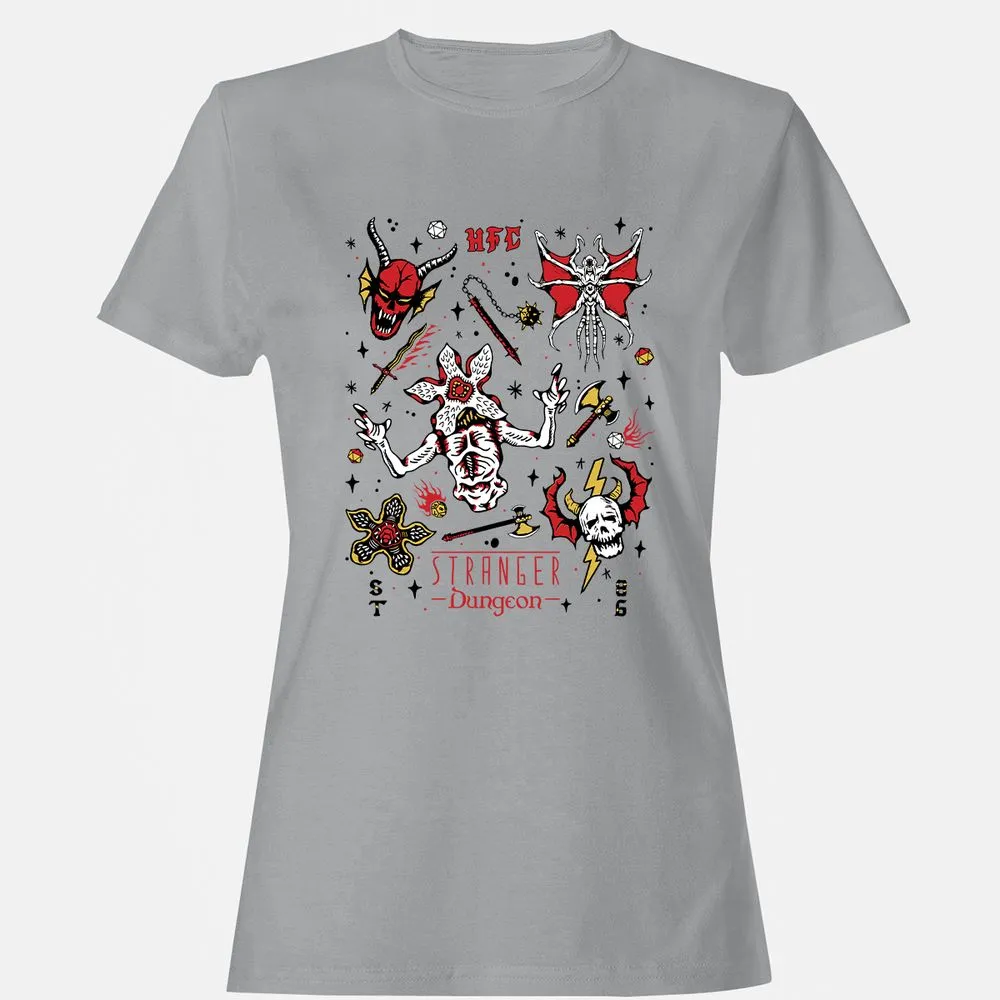 STRANGER DUNGEON Women's T-Shirt - Sport Grey - 15