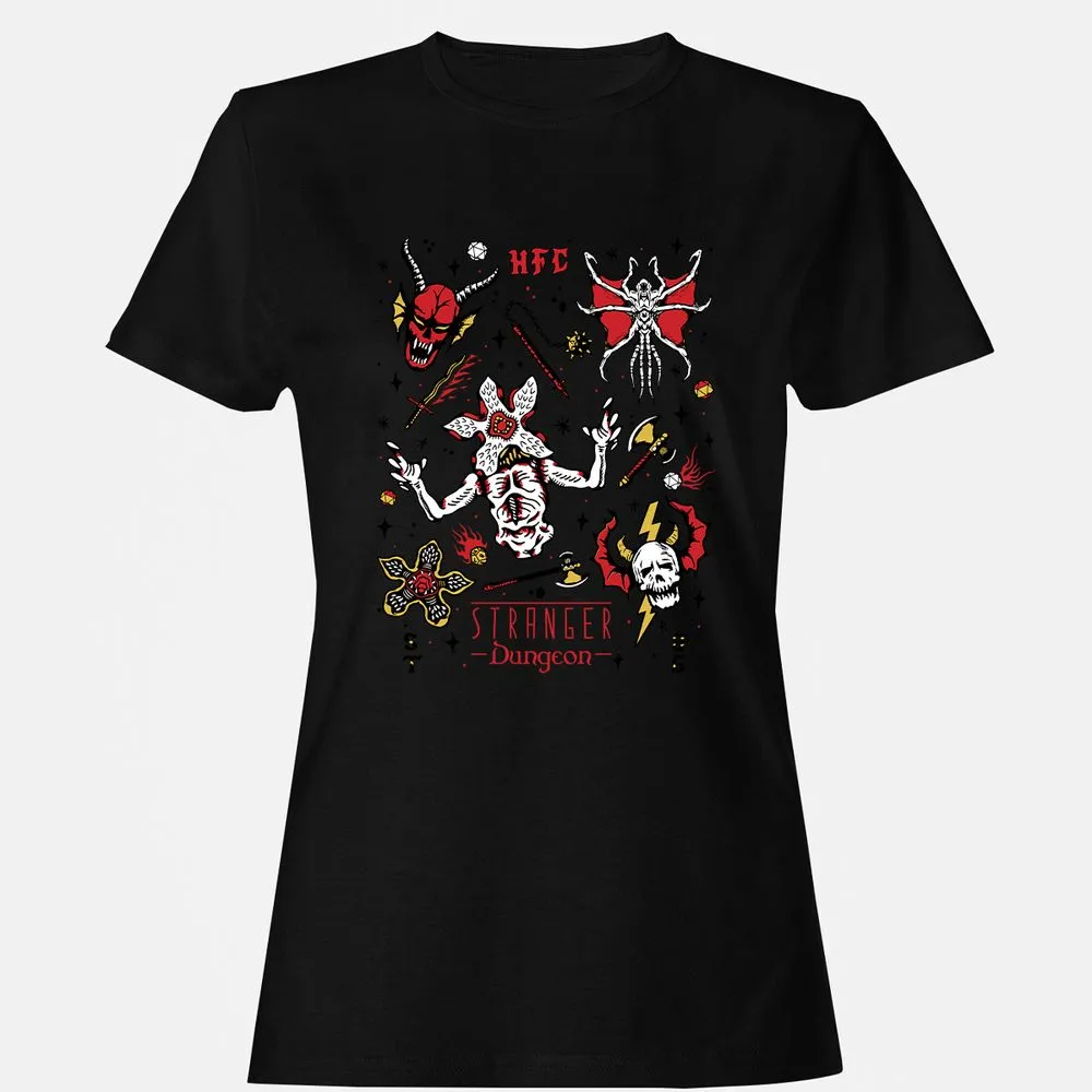 STRANGER DUNGEON Women's T-Shirt - Black - 16