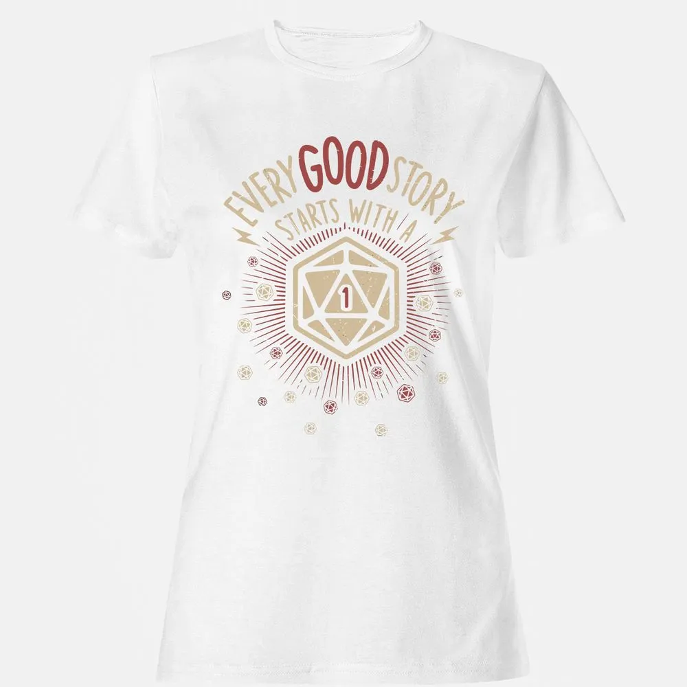 Good Story Starts With A 1 Women's T-Shirt - White - 16