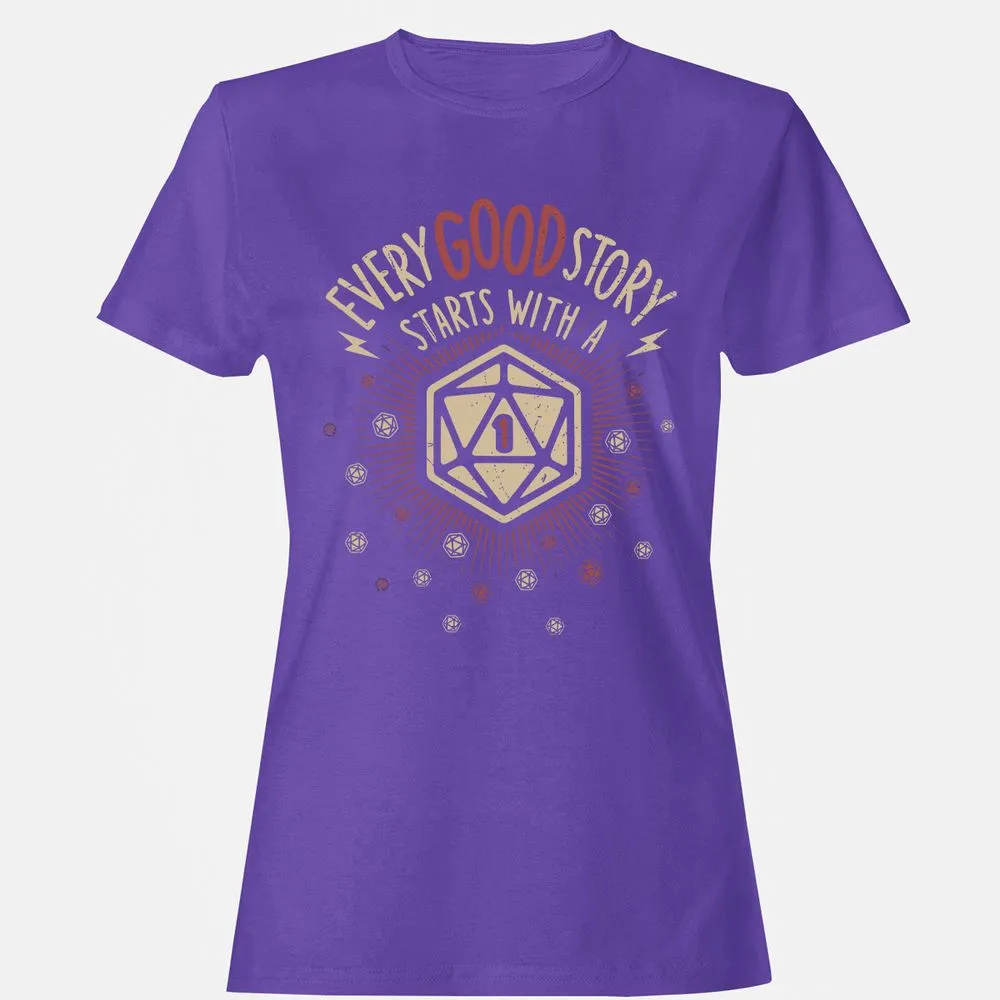 Good Story Starts With A 1 Women's T-Shirt - Purple - 12