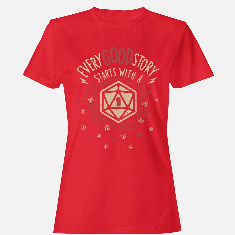 Good Story Starts With A 1 Women's T-Shirt - Red - 13