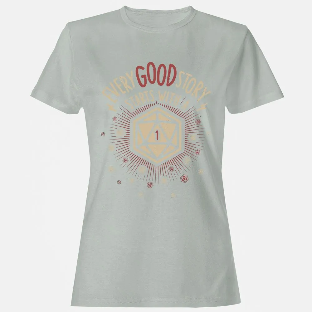 Good Story Starts With A 1 Women's T-Shirt - Ash - 2