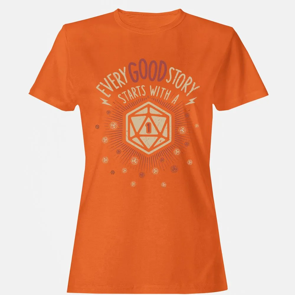 Good Story Starts With A 1 Women's T-Shirt - Orange - 11