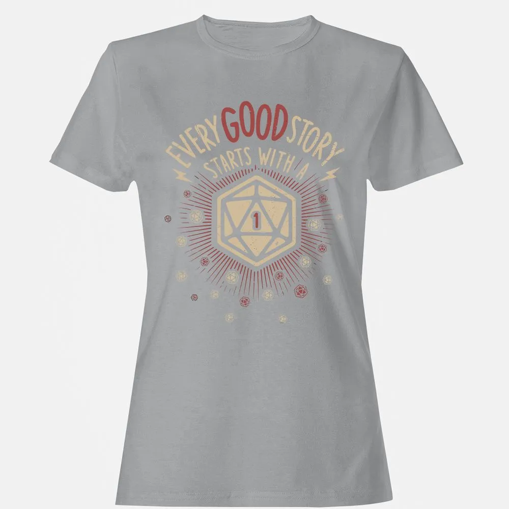 Good Story Starts With A 1 Women's T-Shirt - Sport Grey - 15