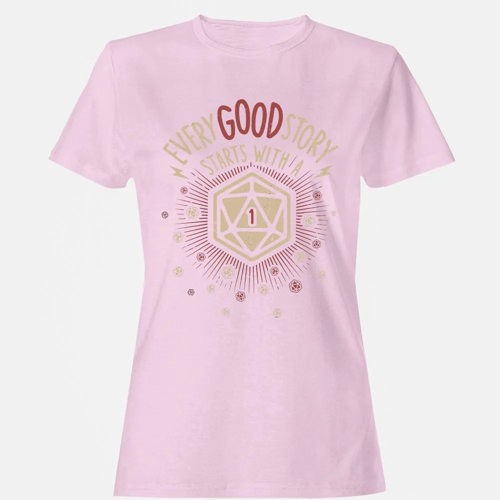 Good Story Starts With A 1 Women's T-Shirt - Light Pink - 9