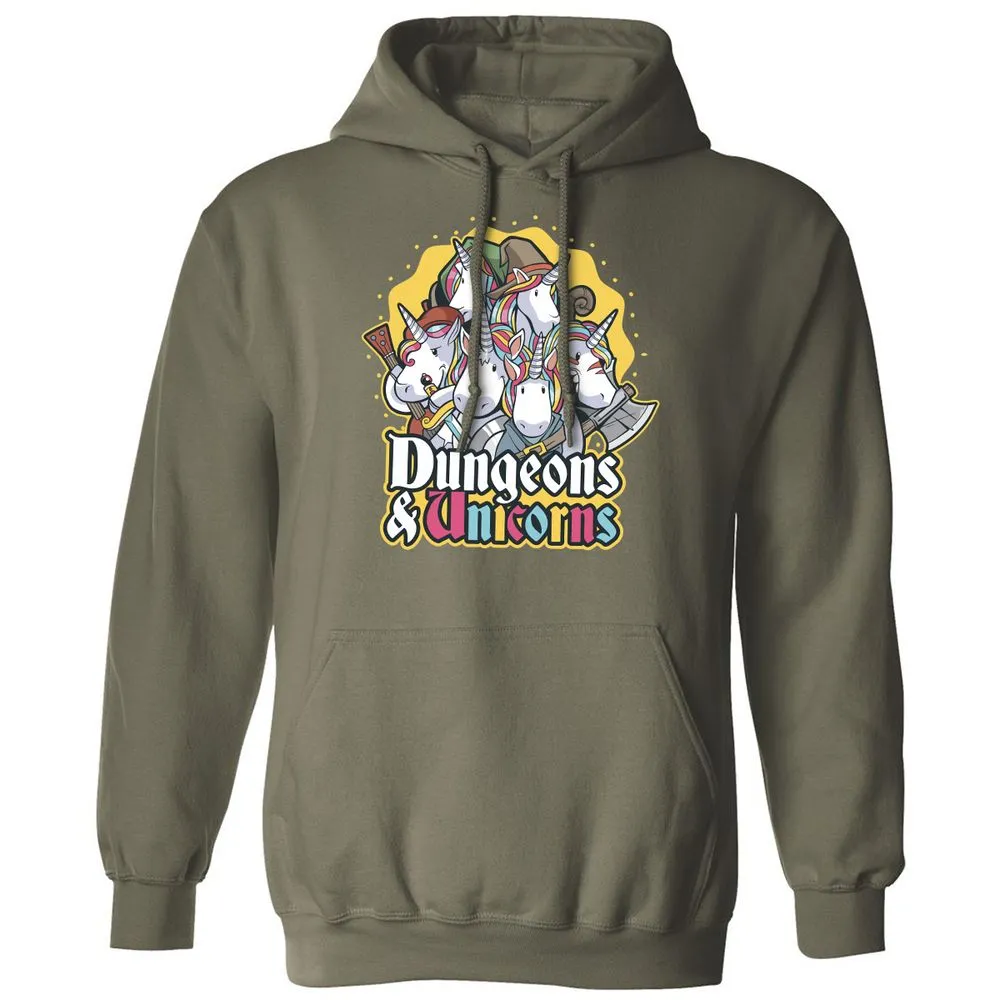 Dungeons And Unicorns Classic Unisex Hoodie - Military Green - 4