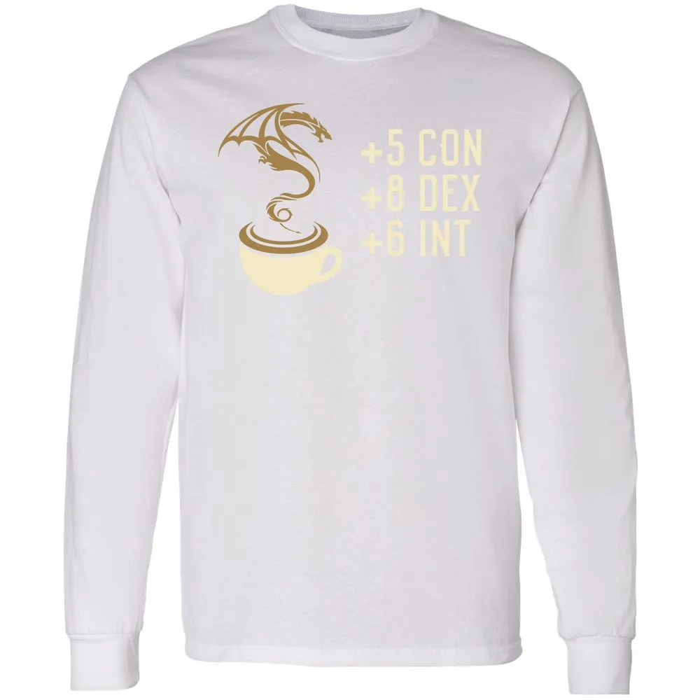 Coffee Dragon Long Sleeve T-Shirt - White - 5