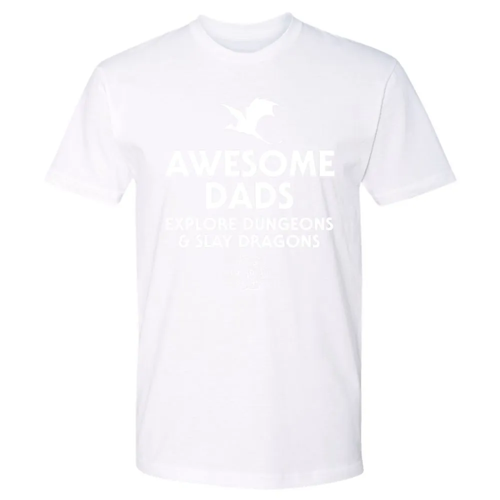 Awesome Dads Slay Dragons Premium Unisex T-Shirt - White - 4