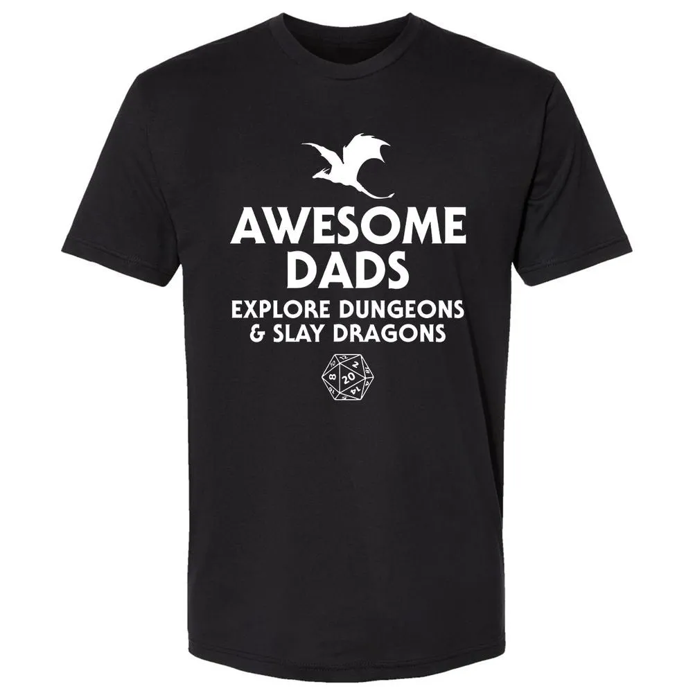 Awesome Dads Slay Dragons Premium Unisex T-Shirt - Black - 1