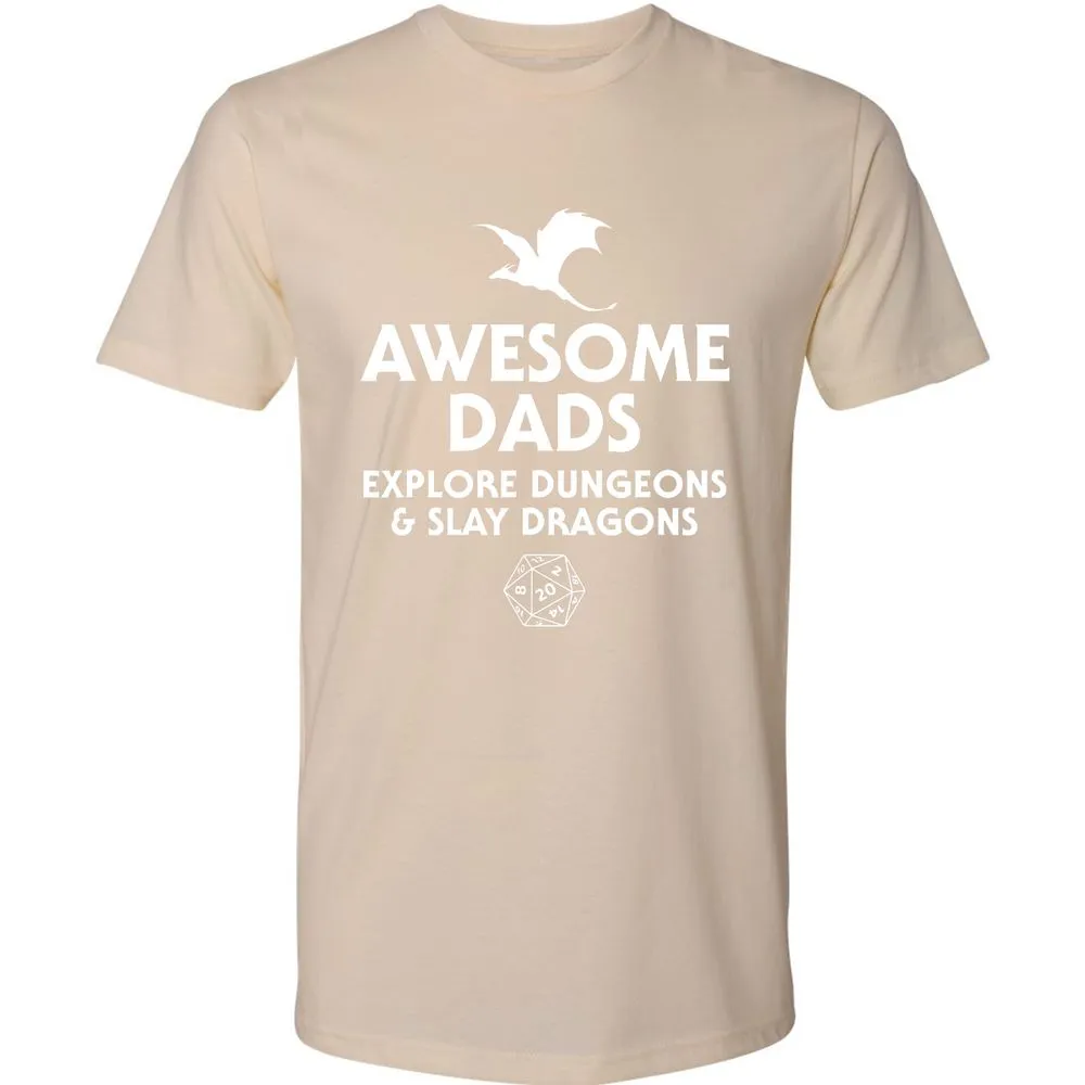 Awesome Dads Slay Dragons Premium Unisex T-Shirt - Cream - 14