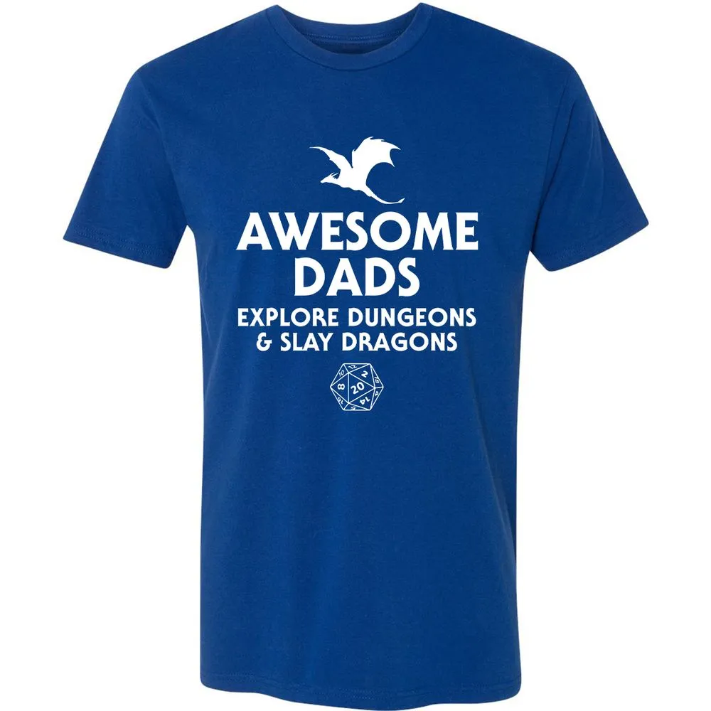 Awesome Dads Slay Dragons Premium Unisex T-Shirt - Royal - 10
