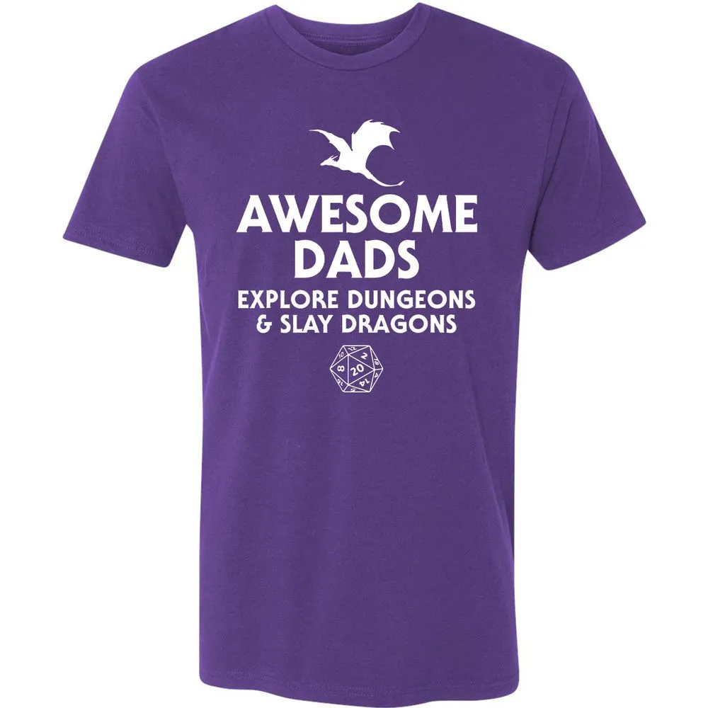 Awesome Dads Slay Dragons Premium Unisex T-Shirt - Purple Rush - 7