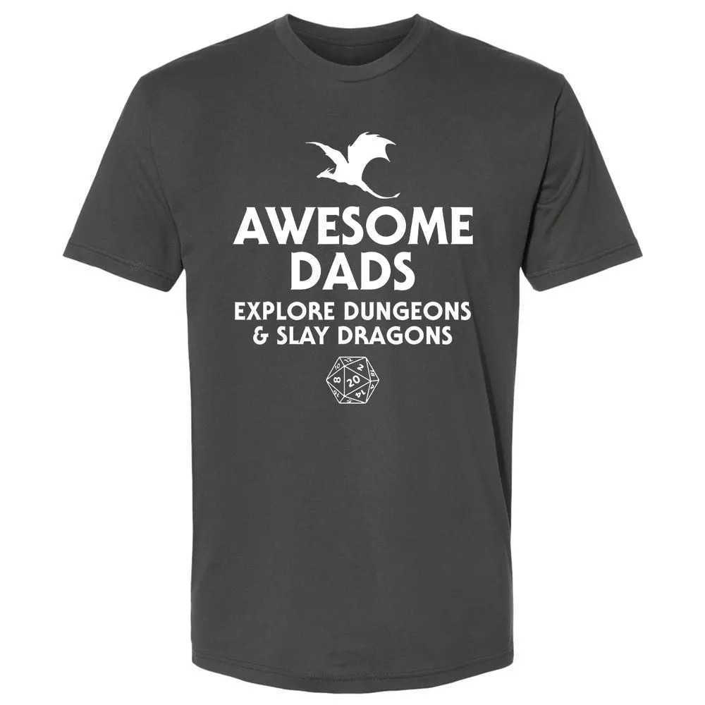 Awesome Dads Slay Dragons Premium Unisex T-Shirt - Heavy Metal - 8