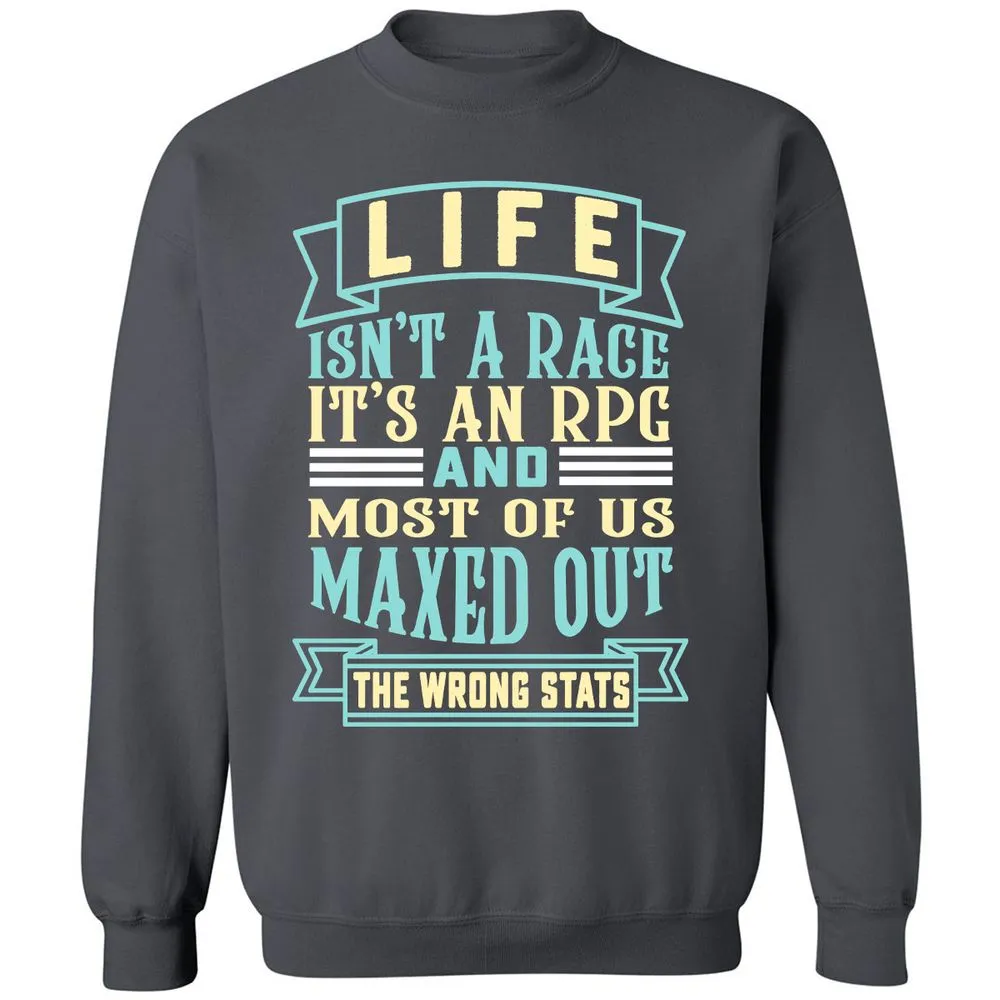 Life Is A RPG Classic Unisex Sweatshirt - Charcoal - 7