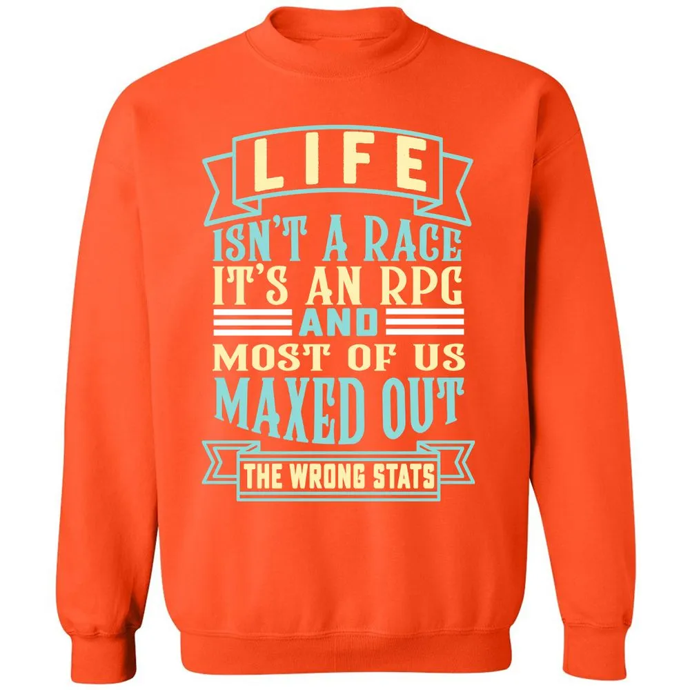 Life Is A RPG Classic Unisex Sweatshirt - Orange - 10