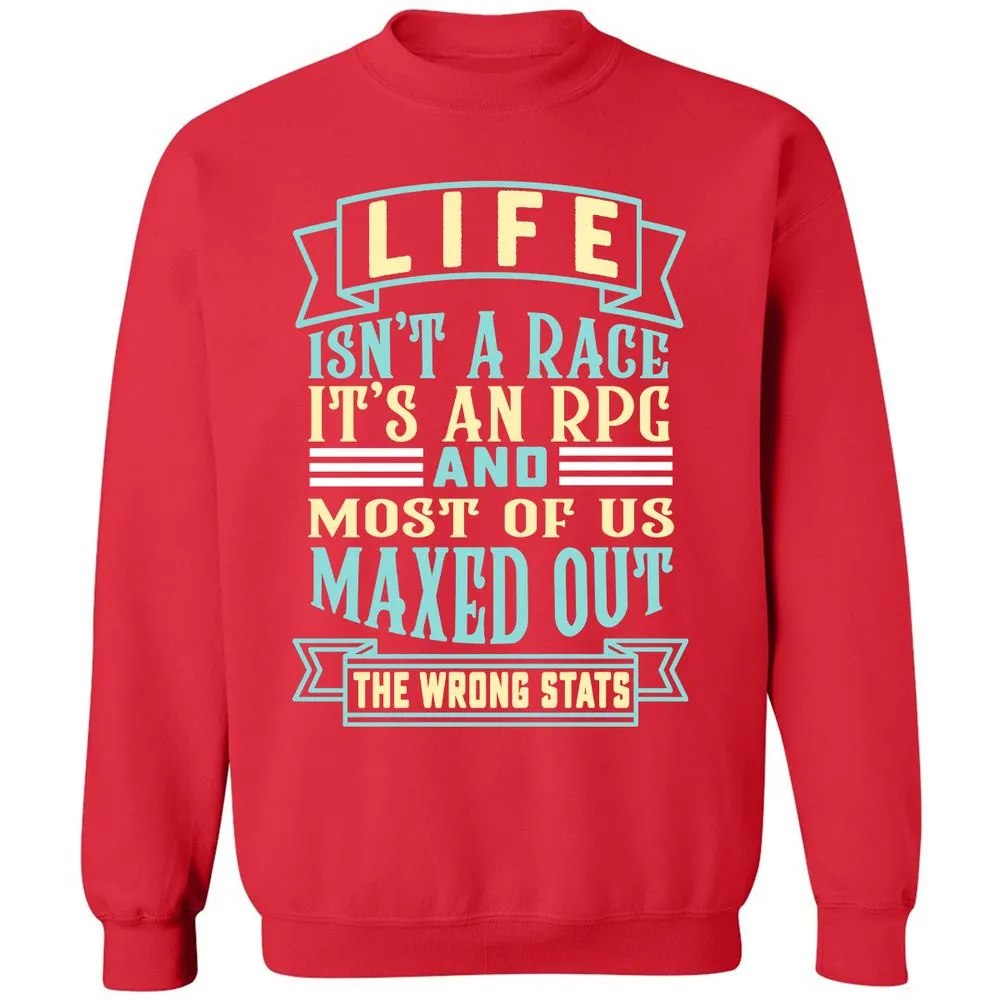 Life Is A RPG Classic Unisex Sweatshirt - Red - 5