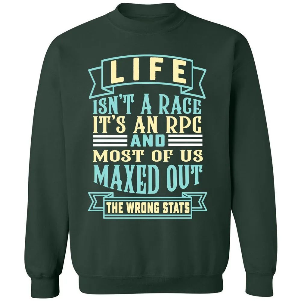 Life Is A RPG Classic Unisex Sweatshirt - Forest Green - 4