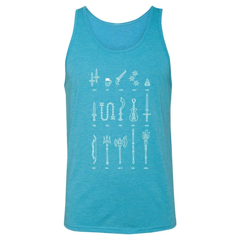 Damage Dealer RPG Unisex Jersey Tank - Aqua Triblend - 3