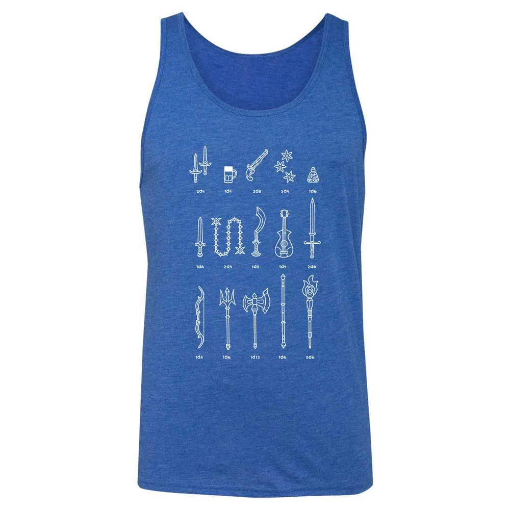 Damage Dealer RPG Unisex Jersey Tank - True Royal Triblend - 12