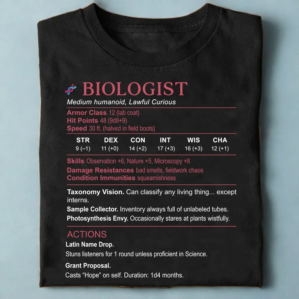 Biologist Stats Classic Unisex T-Shirt - 1