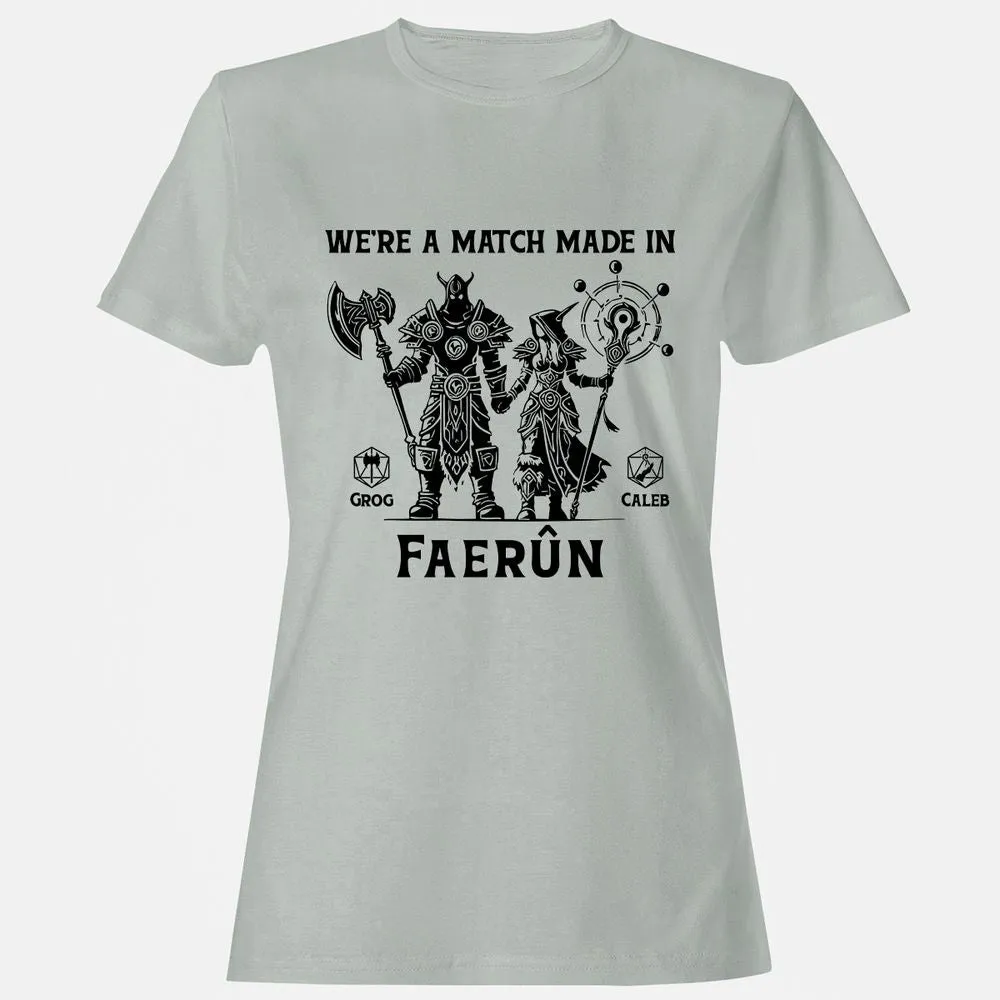 Custom DnD Class Couple Women's T-Shirt - Ash - 2