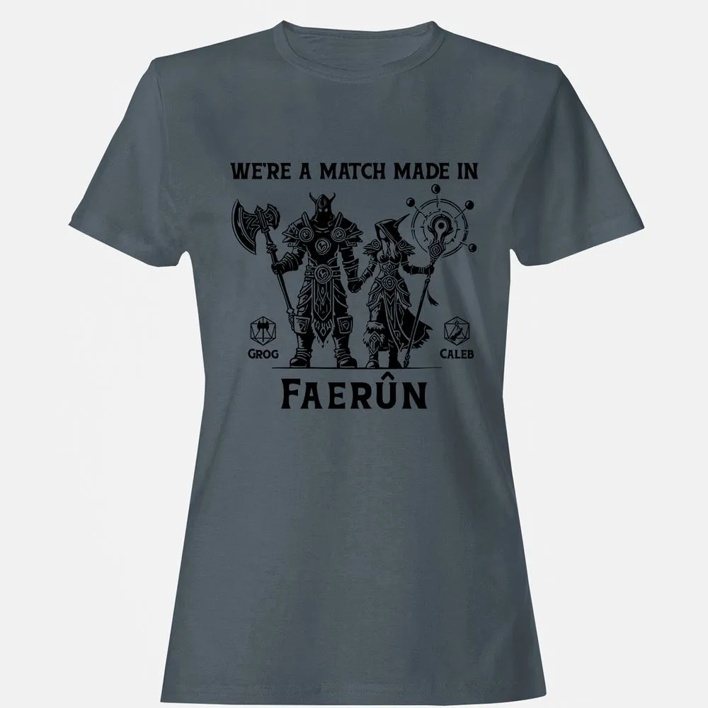 Custom DnD Class Couple Women's T-Shirt - Charcoal - 3