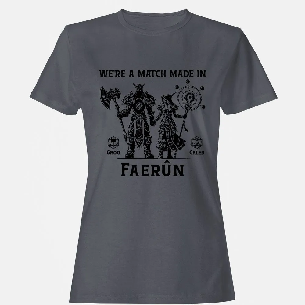 Custom DnD Class Couple Women's T-Shirt - Dark Heather - 5