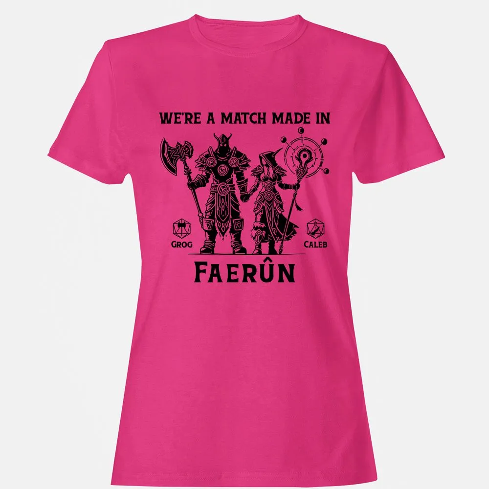 Custom DnD Class Couple Women's T-Shirt - Heliconia - 6
