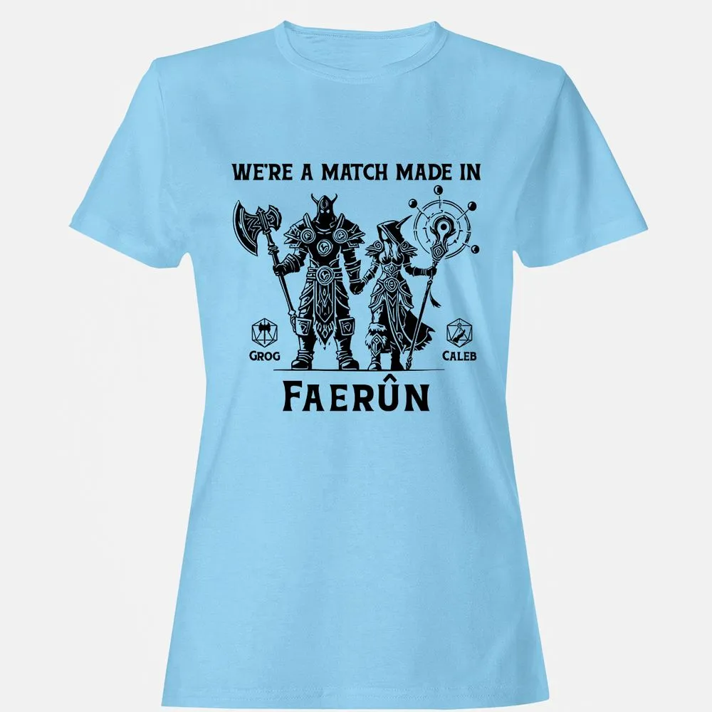 Custom DnD Class Couple Women's T-Shirt - Light Blue - 8