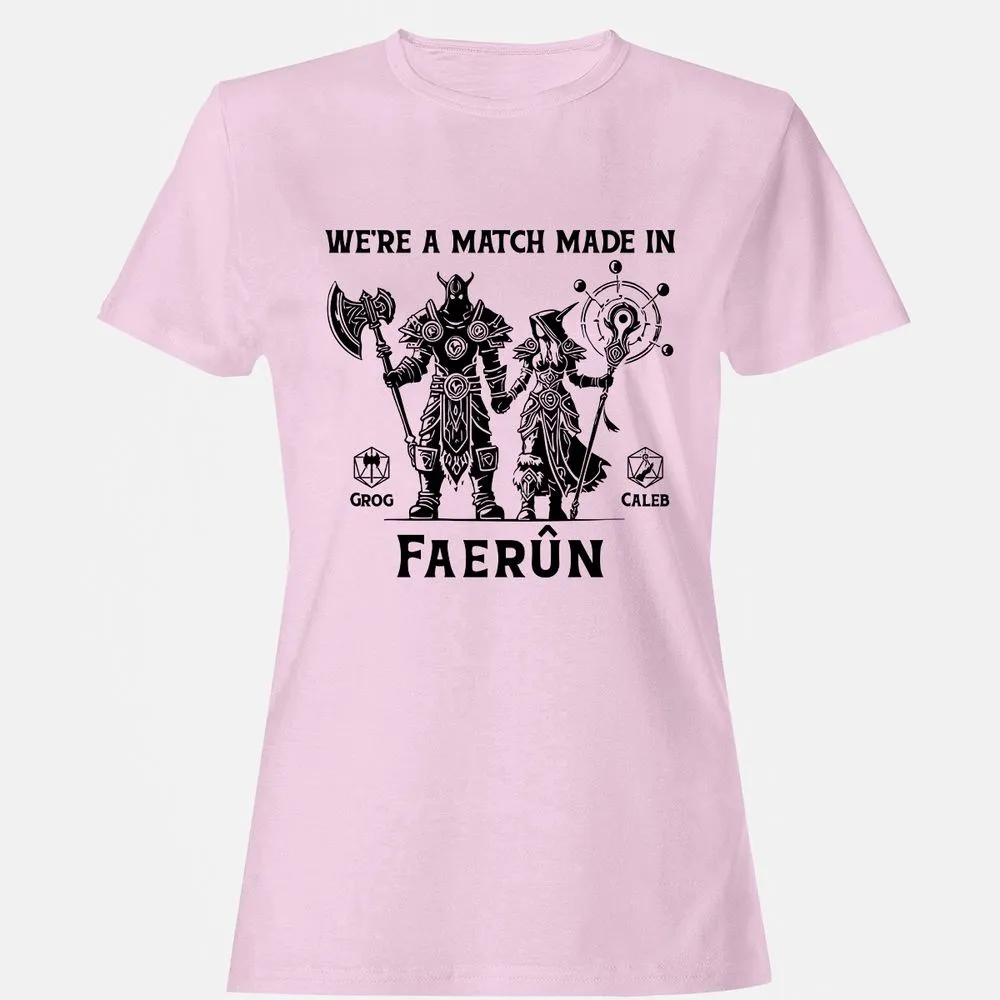 Custom DnD Class Couple Women's T-Shirt - Light Pink - 9