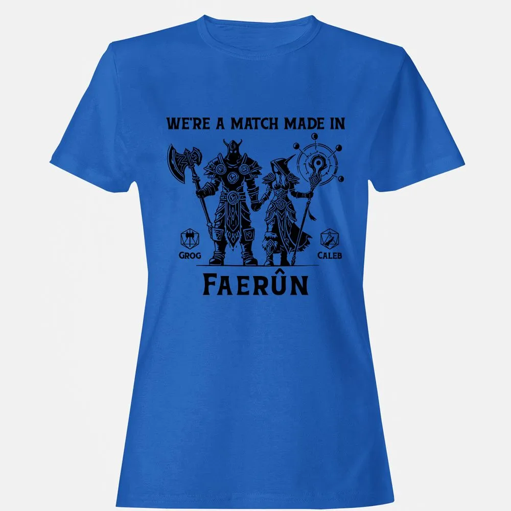 Custom DnD Class Couple Women's T-Shirt - Royal - 14