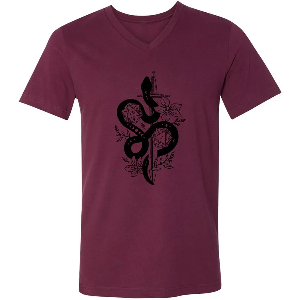 D20 Snake and Sword - Maroon - 6