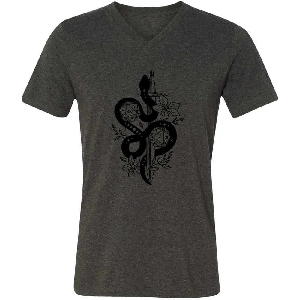 D20 Snake and Sword - Dark Grey Heather - 8