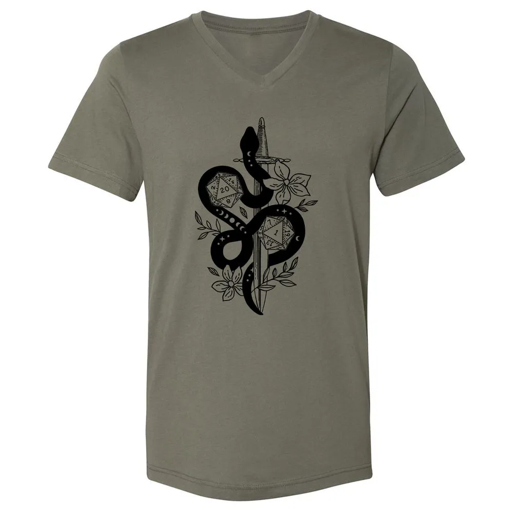 D20 Snake and Sword - Military Green - 10