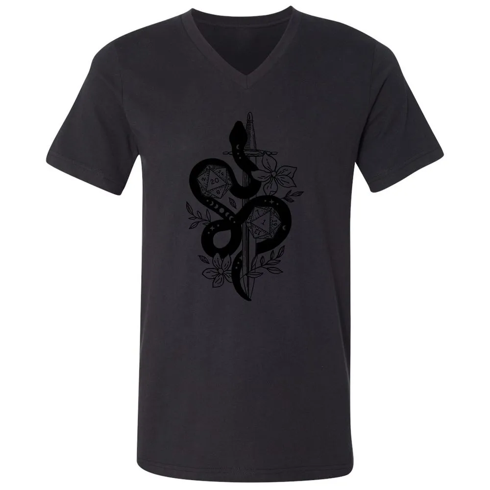 D20 Snake and Sword - Black - 16