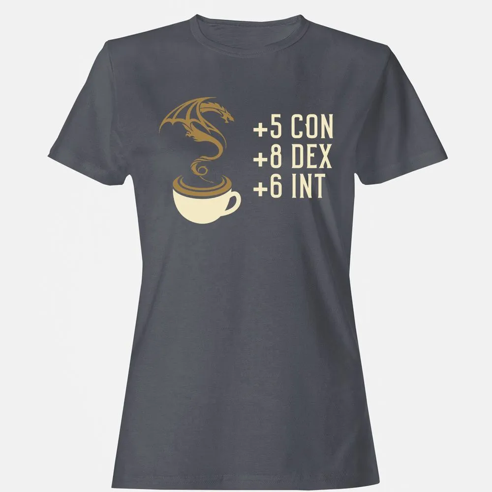 Coffee Dragon Women's T-Shirt - Dark Heather - 5