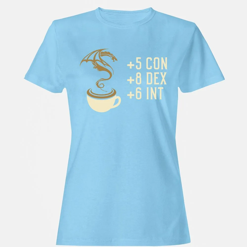 Coffee Dragon Women's T-Shirt - Light Blue - 8
