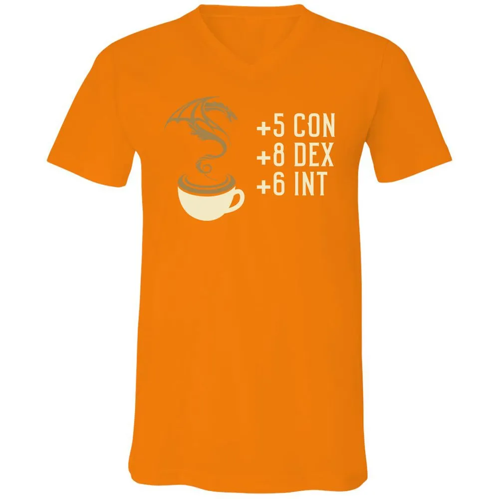 Coffee Dragon Unisex V-Neck T-Shirt - Orange - 11