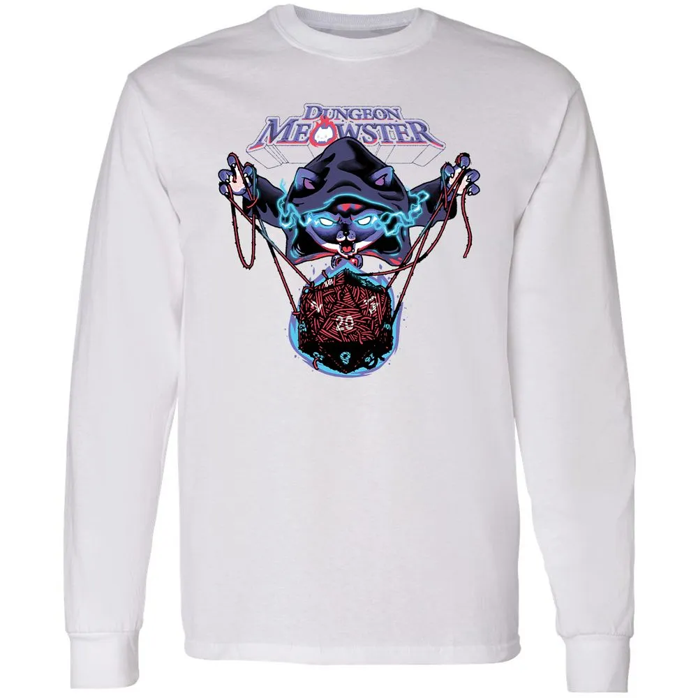 Dungeon Meowster Long Sleeve T-Shirt - White - 5
