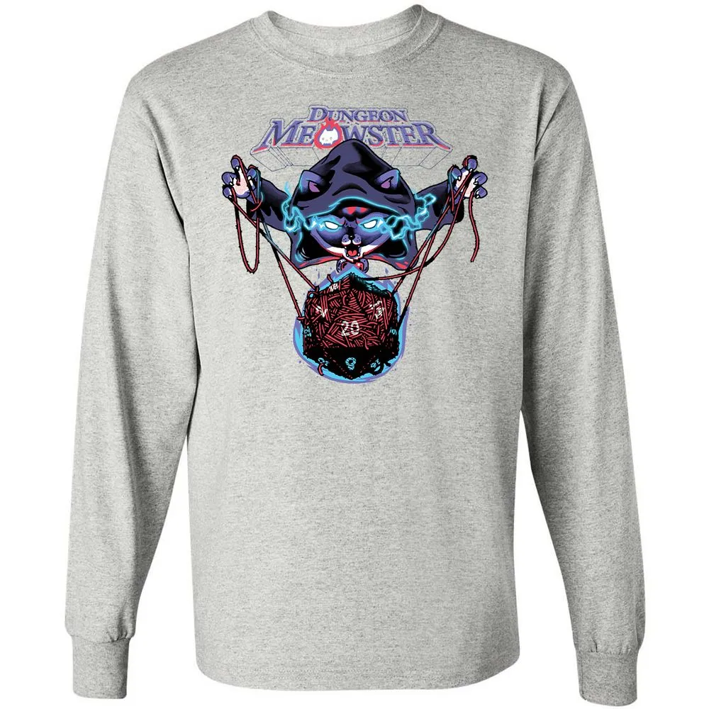 Dungeon Meowster Long Sleeve T-Shirt - Ash - 7