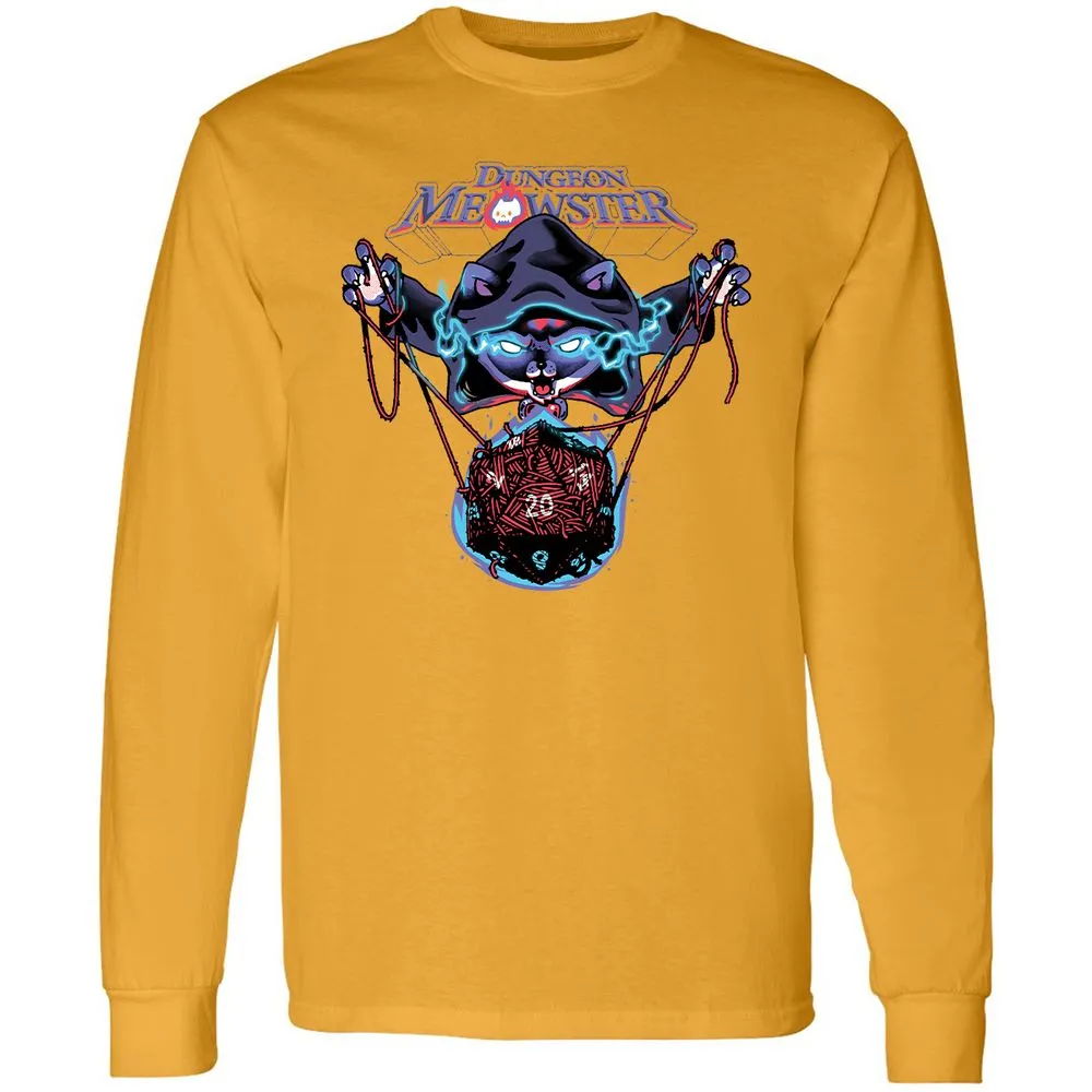 Dungeon Meowster Long Sleeve T-Shirt - Gold - 9