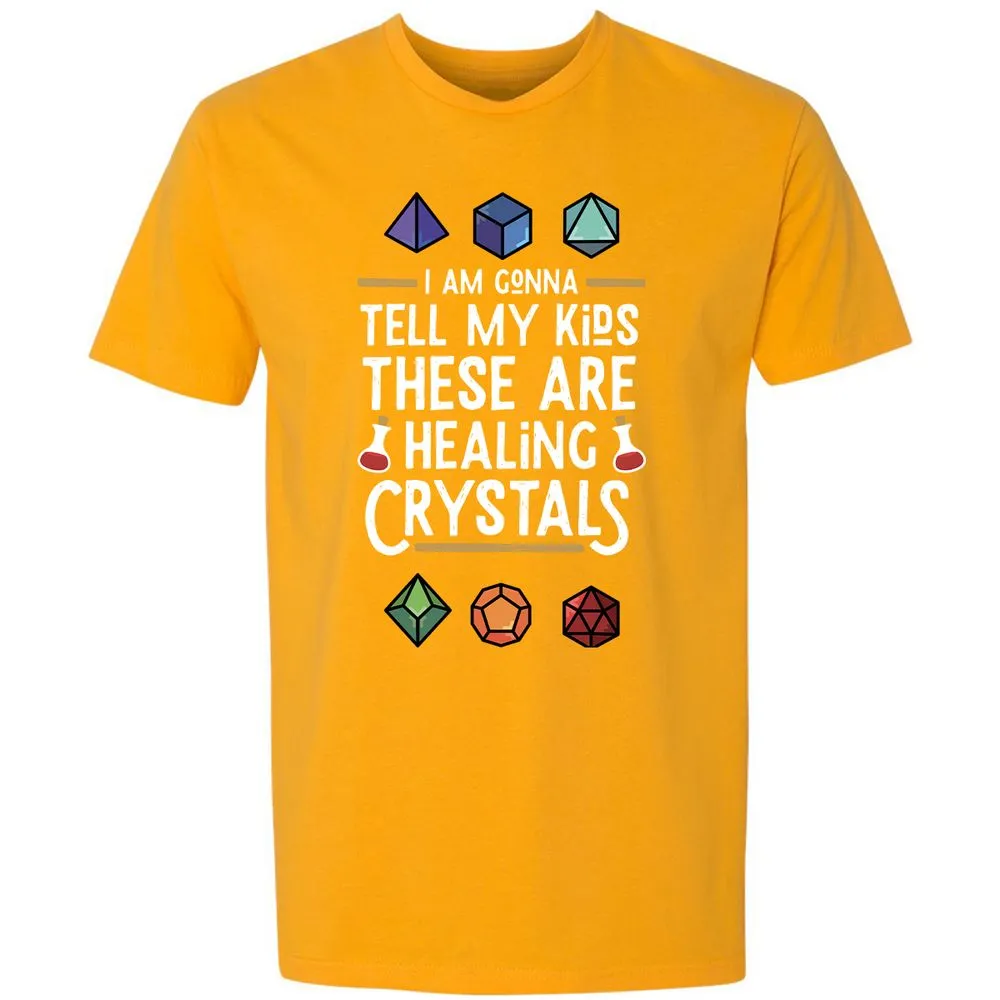 Healing Crystals Premium Unisex T-Shirt - Gold - 12